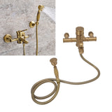Brass Bathroom Shower European Antique Simple Wall Mount Handheld Shower Set with Accessories for Bathroom