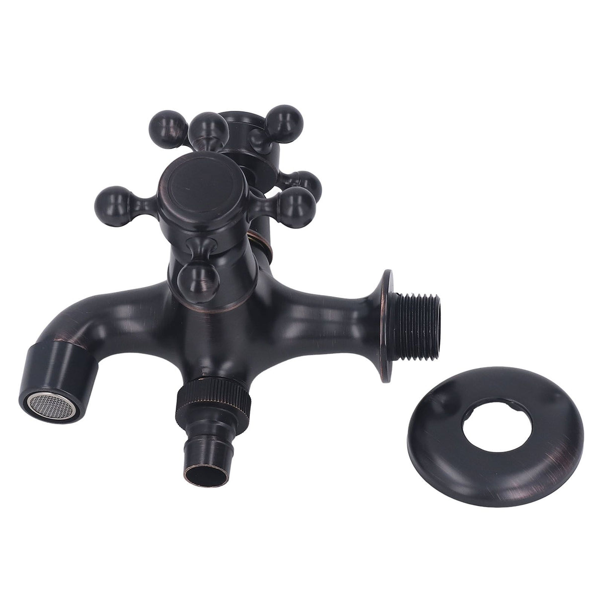 All Copper Wall Mount Faucet European Retro Cold Hot Faucet Home Toilet Basin Tap
