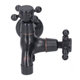 All Copper Wall Mount Faucet European Retro Cold Hot Faucet Home Toilet Basin Tap