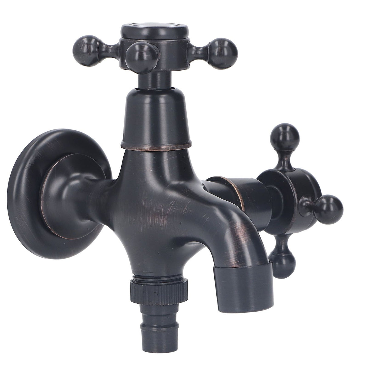 All Copper Wall Mount Faucet European Retro Cold Hot Faucet Home Toilet Basin Tap