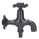 All Copper Wall Mount Faucet European Retro Cold Hot Faucet Home Toilet Basin Tap