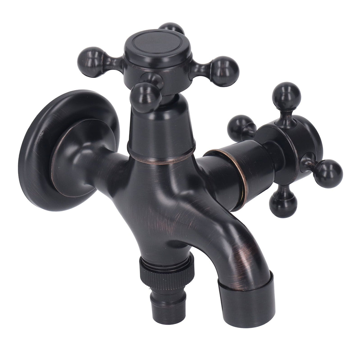 All Copper Wall Mount Faucet European Retro Cold Hot Faucet Home Toilet Basin Tap