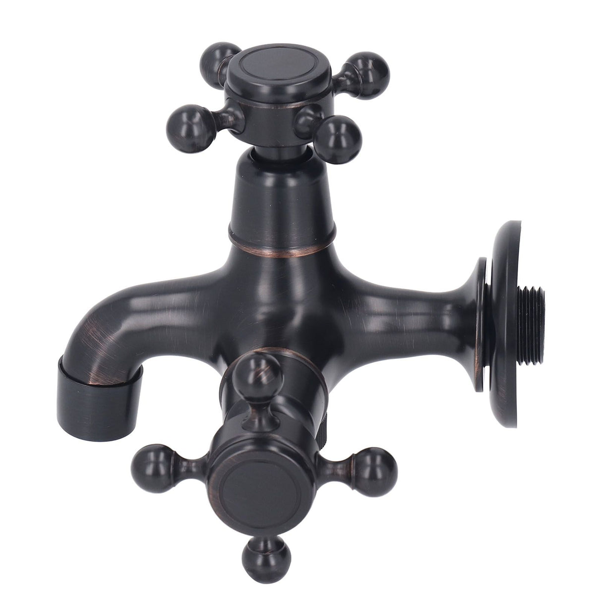 All Copper Wall Mount Faucet European Retro Cold Hot Faucet Home Toilet Basin Tap