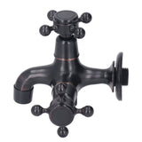 All Copper Wall Mount Faucet European Retro Cold Hot Faucet Home Toilet Basin Tap