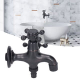 All Copper Wall Mount Faucet European Retro Cold Hot Faucet Home Toilet Basin Tap