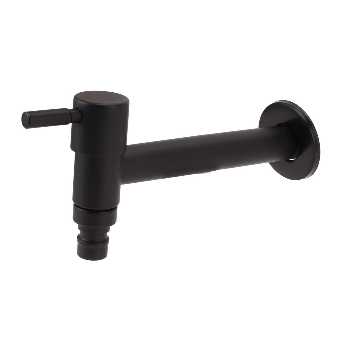 G1/2 Wall Mounted Cold Water Tap 304 Stainless Steel Single Handle Cold Faucet Bathroom Garden Faucet Tap Black for Washing Machine