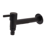 G1/2 Wall Mounted Cold Water Tap 304 Stainless Steel Single Handle Cold Faucet Bathroom Garden Faucet Tap Black for Washing Machine