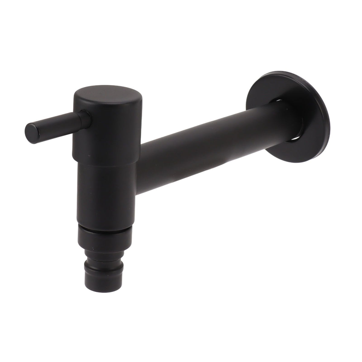 G1/2 Wall Mounted Cold Water Tap 304 Stainless Steel Single Handle Cold Faucet Bathroom Garden Faucet Tap Black for Washing Machine