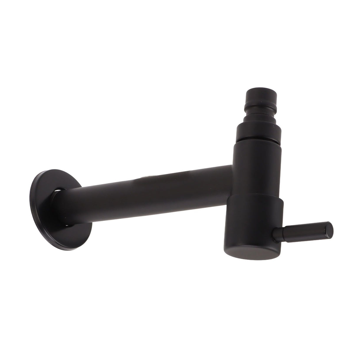 G1/2 Wall Mounted Cold Water Tap 304 Stainless Steel Single Handle Cold Faucet Bathroom Garden Faucet Tap Black for Washing Machine