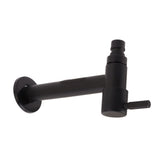 G1/2 Wall Mounted Cold Water Tap 304 Stainless Steel Single Handle Cold Faucet Bathroom Garden Faucet Tap Black for Washing Machine - Extra Image