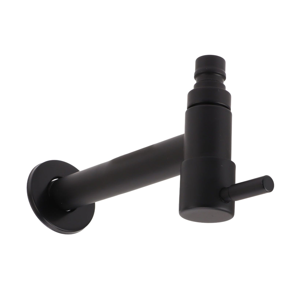 G1/2 Wall Mounted Cold Water Tap 304 Stainless Steel Single Handle Cold Faucet Bathroom Garden Faucet Tap Black for Washing Machine