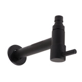 G1/2 Wall Mounted Cold Water Tap 304 Stainless Steel Single Handle Cold Faucet Bathroom Garden Faucet Tap Black for Washing Machine - Extra Image