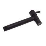G1/2 Wall Mounted Cold Water Tap 304 Stainless Steel Single Handle Cold Faucet Bathroom Garden Faucet Tap Black for Mop Pool - Front View