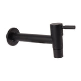 G1/2 Wall Mounted Cold Water Tap 304 Stainless Steel Single Handle Cold Faucet Bathroom Garden Faucet Tap Black for Mop Pool