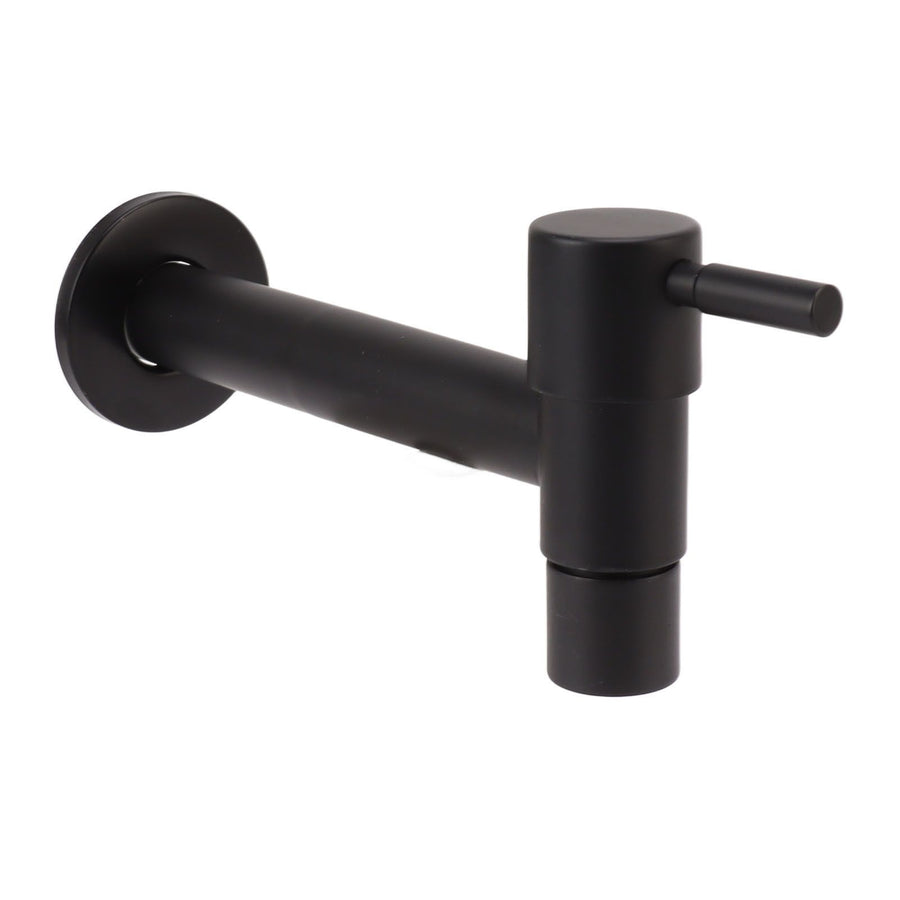 G1/2 Wall Mounted Cold Water Tap 304 Stainless Steel Single Handle Cold Faucet Bathroom Garden Faucet Tap Black for Mop Pool