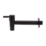 G1/2 Wall Mounted Cold Water Tap 304 Stainless Steel Single Handle Cold Faucet Bathroom Garden Faucet Tap Black for Mop Pool