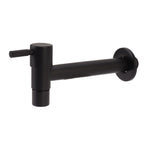 G1/2 Wall Mounted Cold Water Tap 304 Stainless Steel Single Handle Cold Faucet Bathroom Garden Faucet Tap Black for Mop Pool