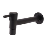 G1/2 Wall Mounted Cold Water Tap 304 Stainless Steel Single Handle Cold Faucet Bathroom Garden Faucet Tap Black for Mop Pool