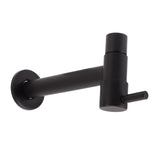G1/2 Wall Mounted Cold Water Tap 304 Stainless Steel Single Handle Cold Faucet Bathroom Garden Faucet Tap Black for Mop Pool