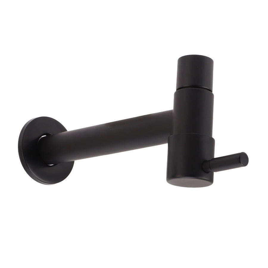 G1/2 Wall Mounted Cold Water Tap 304 Stainless Steel Single Handle Cold Faucet Bathroom Garden Faucet Tap Black for Mop Pool