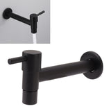 G1/2 Wall Mounted Cold Water Tap 304 Stainless Steel Single Handle Cold Faucet Bathroom Garden Faucet Tap Black for Mop Pool - Extra Image