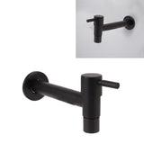 G1/2 Wall Mounted Cold Water Tap 304 Stainless Steel Single Handle Cold Faucet Bathroom Garden Faucet Tap Black for Mop Pool