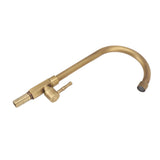 Antique Brass Bathroom Sink Faucet Single Handle Vanity Tap Splash Proof Bathroom Faucet for Home Commercial Use - Side View