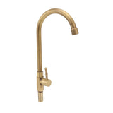 Antique Brass Bathroom Sink Faucet Single Handle Vanity Tap Splash Proof Bathroom Faucet for Home Commercial Use - Rear View