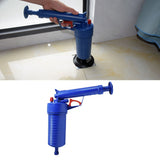 Air Plunger for Toilet Blue Household Air Toilet Drain Blaster Plunger for Floor Drain Sink Sewer Bathtub - Rear View