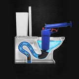 Air Plunger for Toilet Blue Household Air Toilet Drain Blaster Plunger for Floor Drain Sink Sewer Bathtub - Extra Image
