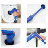 Air Plunger for Toilet Blue Household Air Toilet Drain Blaster Plunger for Floor Drain Sink Sewer Bathtub - Extra Image