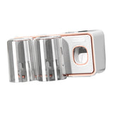 Toothbrush Shelf Drilling Free Toothbrush Holder Rack with Automatic Toothpaste Dispenser White