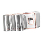 Toothbrush Shelf Drilling Free Toothbrush Holder Rack with Automatic Toothpaste Dispenser White
