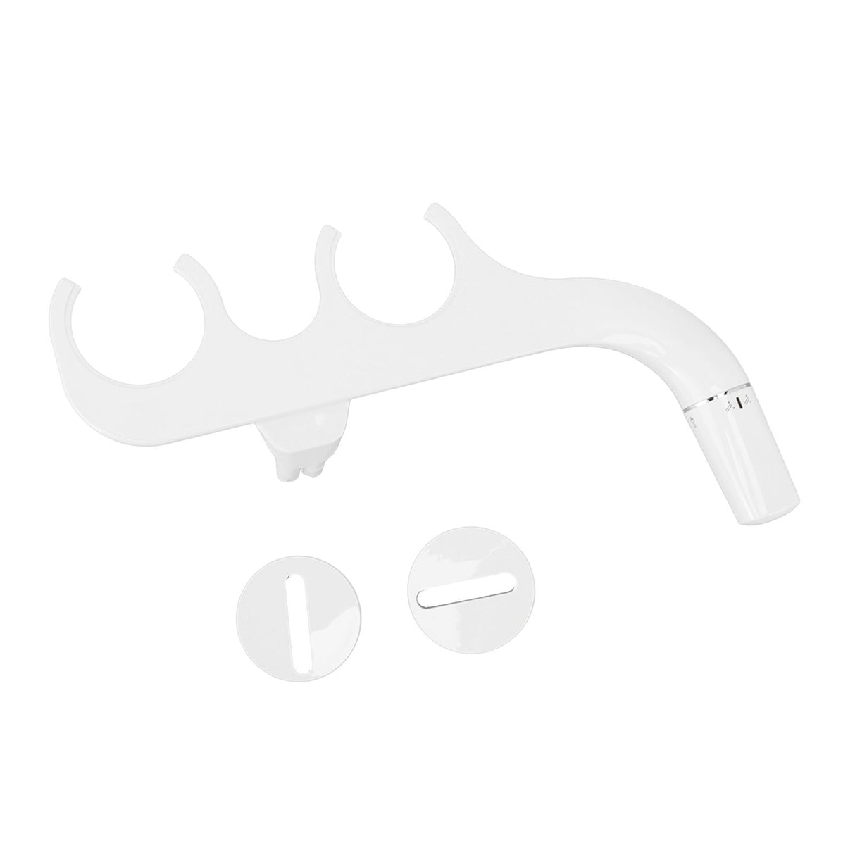 Slim Bidet 3/8 Copper Tee Non Electric Self Cleaning Dual Nozzle Toilet Attachment Hygienic Bidet for Feminine Wash White
