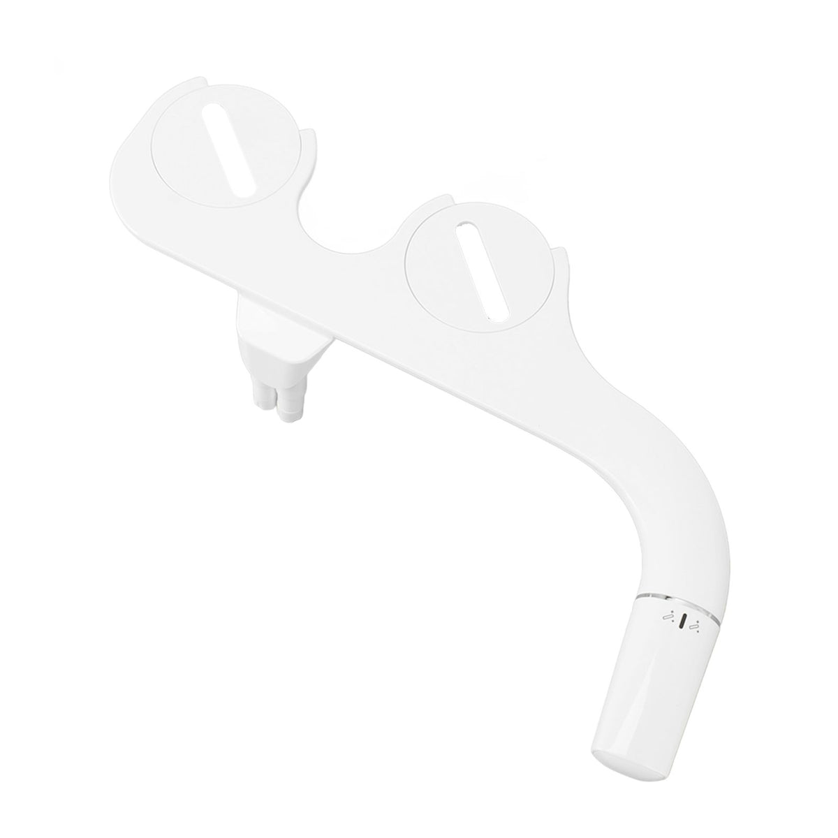 Slim Bidet 3/8 Copper Tee Non Electric Self Cleaning Dual Nozzle Toilet Attachment Hygienic Bidet for Feminine Wash White