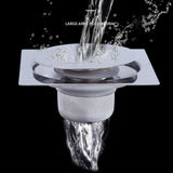 Shower Drain Quadrate High Glossy Thickened Prevents Odor Clogging Resistance Stainless Steel Floor Drain