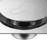 Shower Drain Quadrate High Glossy Thickened Prevents Odor Clogging Resistance Stainless Steel Floor Drain