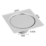 Shower Drain Quadrate High Glossy Thickened Prevents Odor Clogging Resistance Stainless Steel Floor Drain - Extra Image