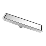 Linear Floor Drain Rectangular Prevent Clogging 304 Stainless Steel Long Shower Drain for Bathroom Kitchen