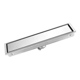 Linear Floor Drain Rectangular Prevent Clogging 304 Stainless Steel Long Shower Drain for Bathroom Kitchen