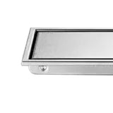 Linear Floor Drain Rectangular Prevent Clogging 304 Stainless Steel Long Shower Drain for Bathroom Kitchen