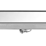 Linear Floor Drain Rectangular Prevent Clogging 304 Stainless Steel Long Shower Drain for Bathroom Kitchen