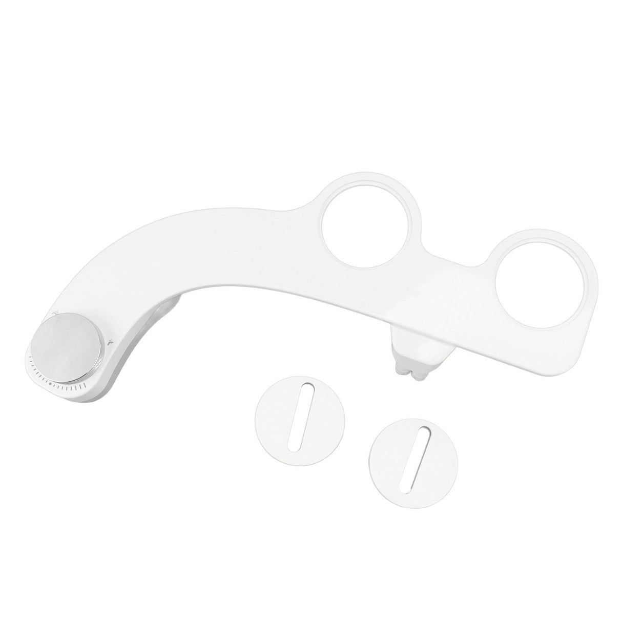 Bidet Attachment with Dual Nozzles Non Electric 7/8 Copper Tee Self Cleaning Water Bidet for Frontal and Rear Wash