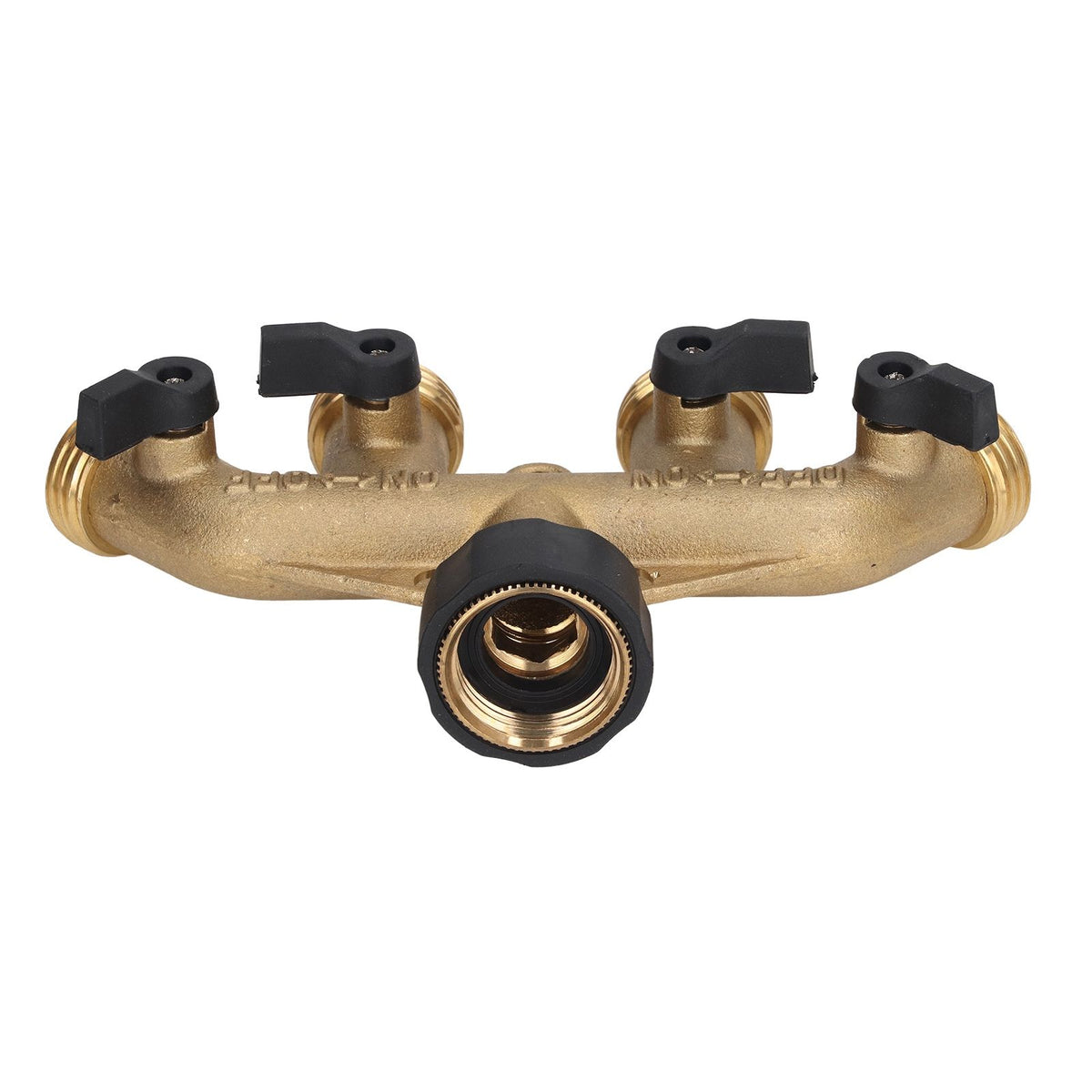 4 Way Water Splitter Brass Ball Valve Distributor for Garden Watering Agricultural Irrigation Car Washing US Style