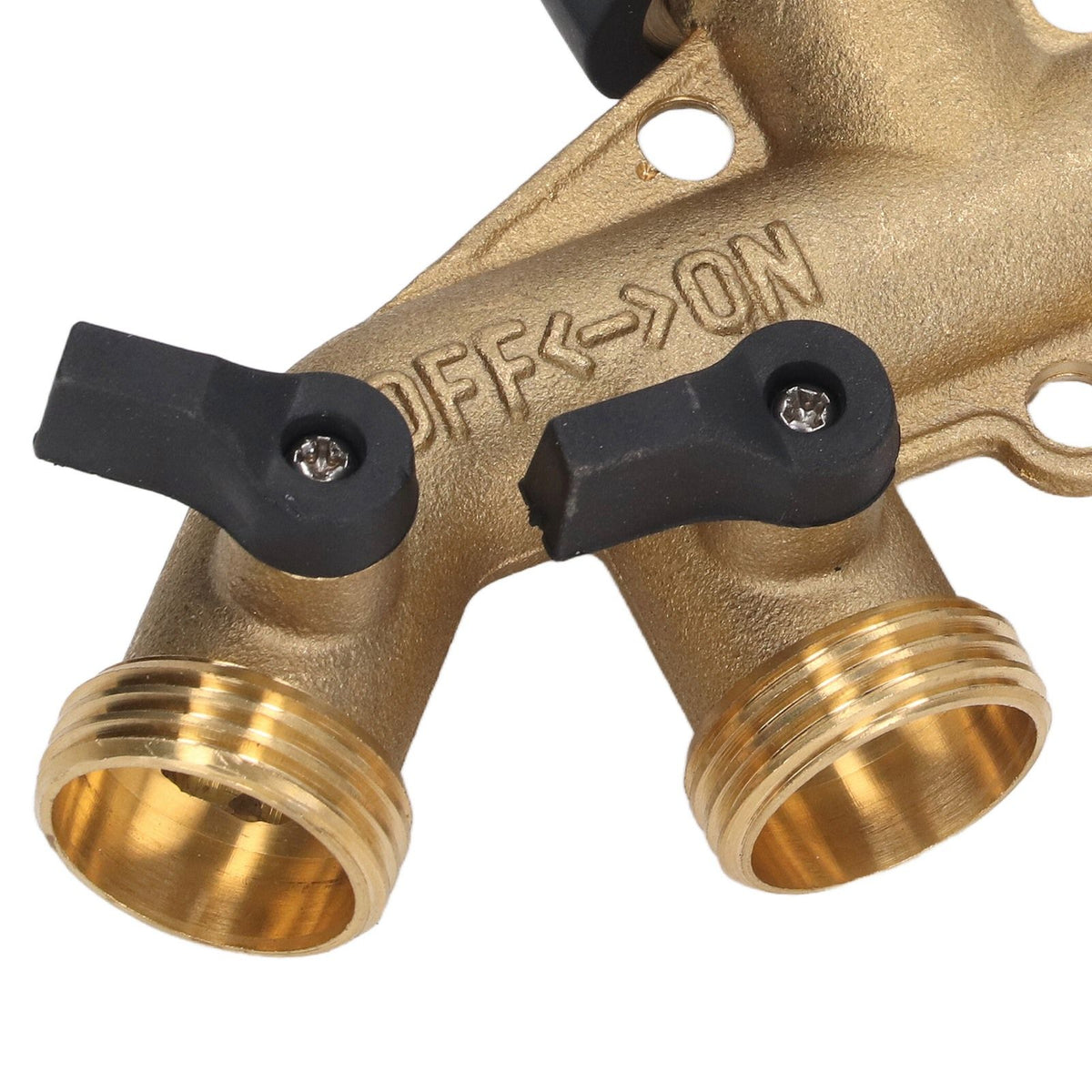 4 Way Water Splitter Brass Ball Valve Distributor for Garden Watering Agricultural Irrigation Car Washing US Style