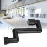 Rotating Telescopic Faucet Mechanical Swivel Arm Faucet for Kitchen Bathroom Sink Washbasin Black