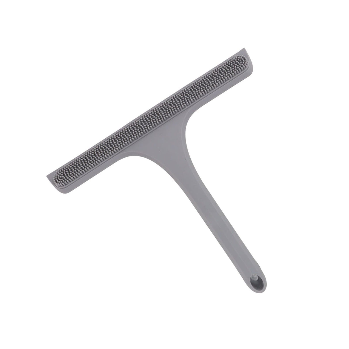 Glass Wiper with Non Slip Handle Silicone Window Cleaner Squeegee for Bathroom Windows Kitchen Mirror Grey