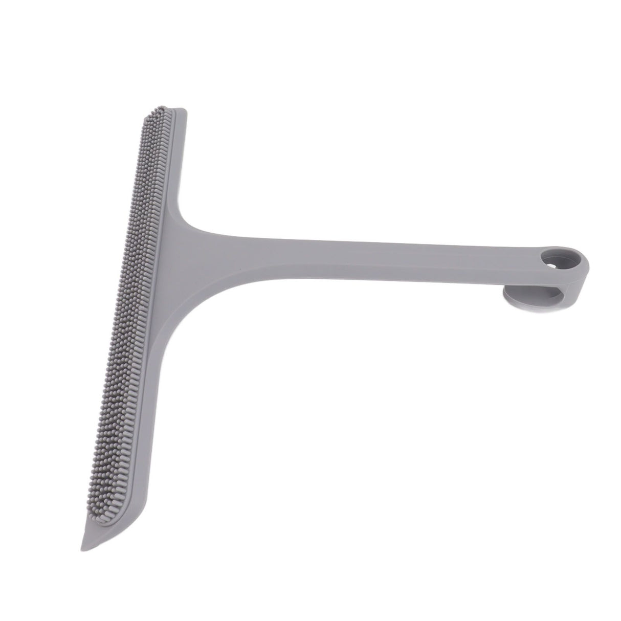 Glass Wiper with Non Slip Handle Silicone Window Cleaner Squeegee for Bathroom Windows Kitchen Mirror Grey