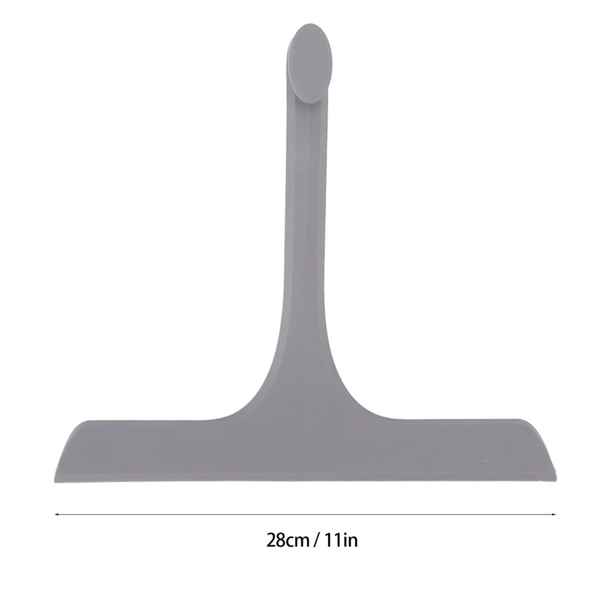 Glass Wiper with Non Slip Handle Silicone Window Cleaner Squeegee for Bathroom Windows Kitchen Mirror Grey
