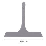 Glass Wiper with Non Slip Handle Silicone Window Cleaner Squeegee for Bathroom Windows Kitchen Mirror Grey - Extra Image